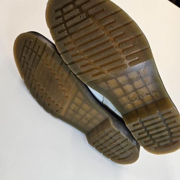 $170 Dr Martens 1460 Mens Size 13 Zavala Lace Up White Leather Combat Boots - Picture 9 of 11